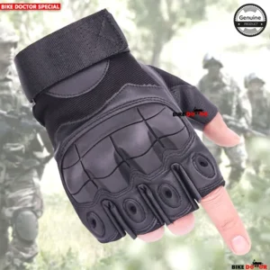 Military-Grade Tactical Half-Finger Gloves – Black, Unisex, Perfect for Outdoor and Riding 1 Pair