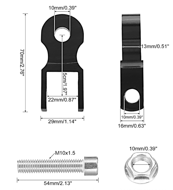 Universal Motorcycle Scooter Rear Shock Absorber Riser Height Extension & Screws - Image 8