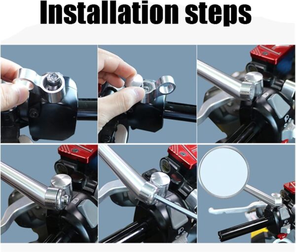Motorcycle Side Mirrors Rear View Mirror - Image 6